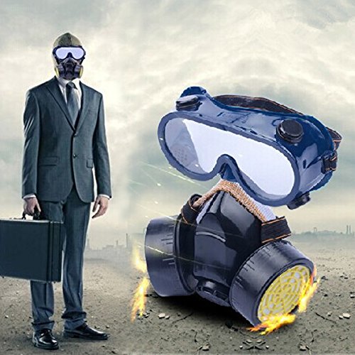 Vktech Industrial Gas Chemical Anti-Dust Respirator Mask Goggles Set (Style B)