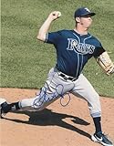 EMILIO PAGAN TAMPA RAYS ACTION SIGNED 8x10 - Sports Memorabilia