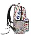 YIUBDHON World Flags Backpack Laptop Backpack Sports Travel Shoulder bag Light casual backpack