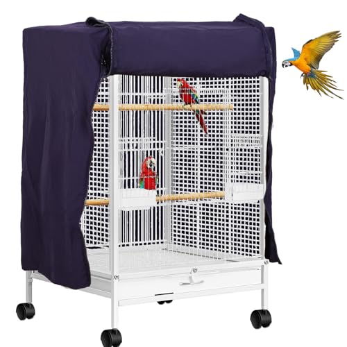 Image of QBLEEV Bird Cage Covers, Breathable Blackout Birdcage Covers for Night