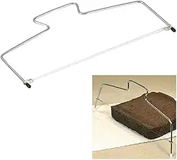 Cortador Nivelador Fatiador De Bolo Fio Duplo 32cm Ajustável Em Aço Inox