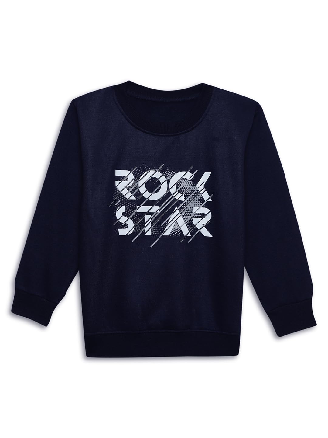 Mack Jonney Unisex-Child Printed Crew Neck Cotton Fleece Sweatshirt