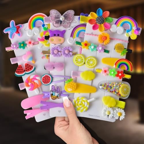 Image of Adilish Fahshion 28Pcs Multi Unicorn Ice Cream Hair Clips Set Baby Hairpin For Kids Girls Toddler Barrettes Hair Accessories Hair Clip (MULTI-COLOR)
