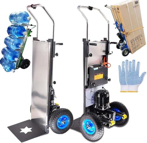 Carro de Mano eléctrico para Subir escaleras Annual 1200W | Capacidad de Carga Pesada de 400 kg | Carretilla de Mano eléctrica para el Movimiento de escaleras y la logística