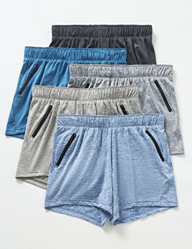 5-Pack-Womens-Workout-Gym-Shorts-Casual-Lounge-Set-Ladies-Active-Athletic-Apparel-with-Zipper-Pockets 5-Pack-Womens-Workout-Gym-Shorts-Casual-Lounge-Set-Ladies-Active-Athletic-Apparel-with-Zipper-Pockets