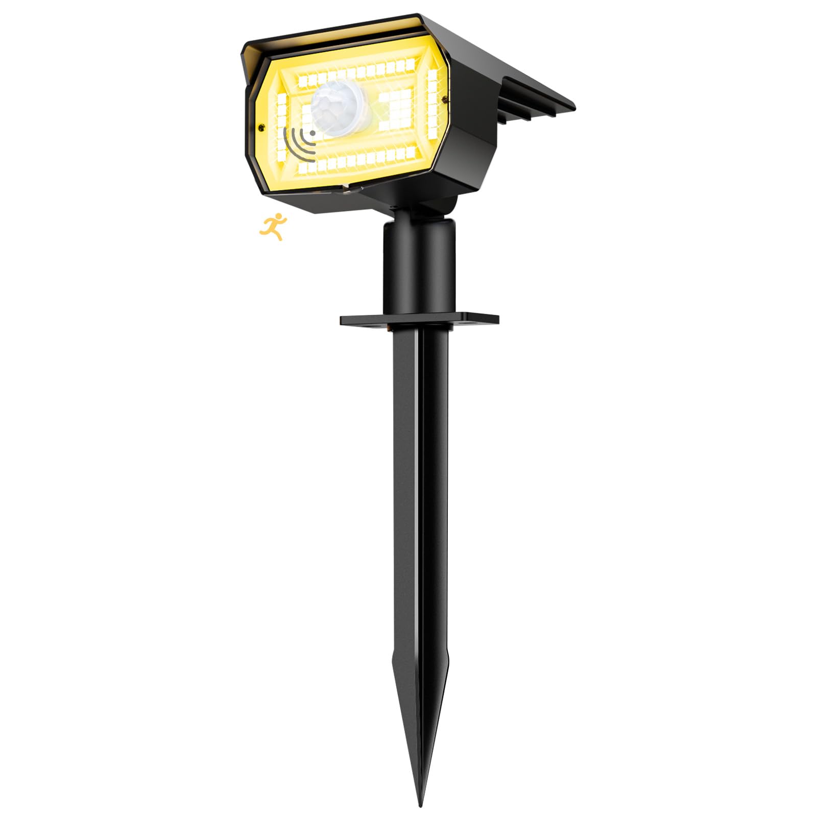 nipify Solar Lights Outdoor Garden Motion Sensor, 56 LED 3 Modes Solar Security Light, IP65 Waterproof Spot Lights for Pathway Driveway Walkway,3000K Warm White