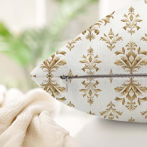 Housse de coussin 80x80cm lot de 4 crème avec impression double face durable - 5
