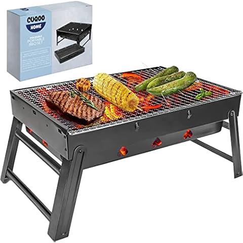 Parrilla portátil de carbón CUQOO, plegable y fácil de usar Cover