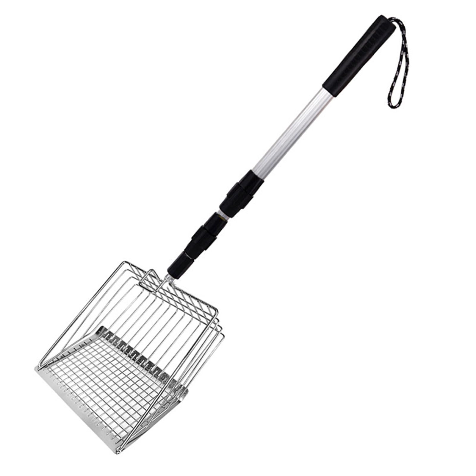 Woedpez Retractable Cats Litter Scooper Flexible Ergonomic Handle Design Sifter Efficient Chicken Coops Beach Cleaning Tool Adjustable Handle Cats Litter Shovel