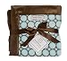 SwaddleDesigns Stroller Blanket, Brown Mod Circles, Pastel Blue