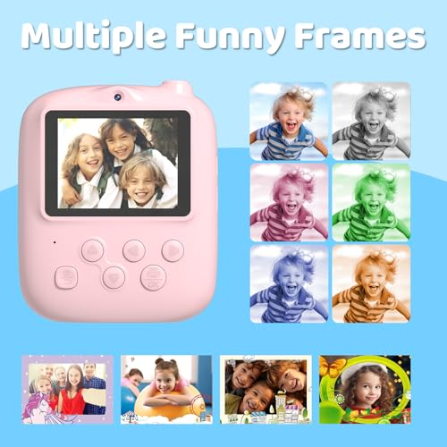 Image of DIGITHINK 2025 Kids Print Camera,Best Gifts for Boys and Girls,32GB Memory,2.4 inch Front and Rear Camera with 1080p for Toddler and Teenagers Age 4-13 Year Old