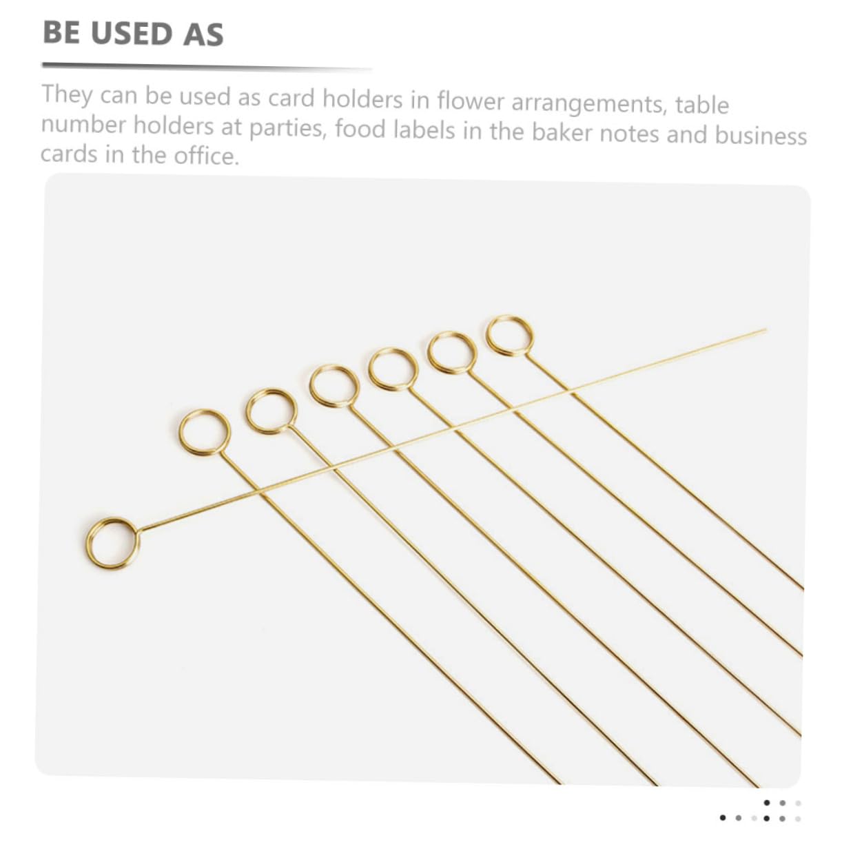 OSALADI 10Pcs Metal Floral Picks Card Holders for Weddings Parties Events Straight Head Design for Easy Insertion for Table Numbers Flower Arrangements