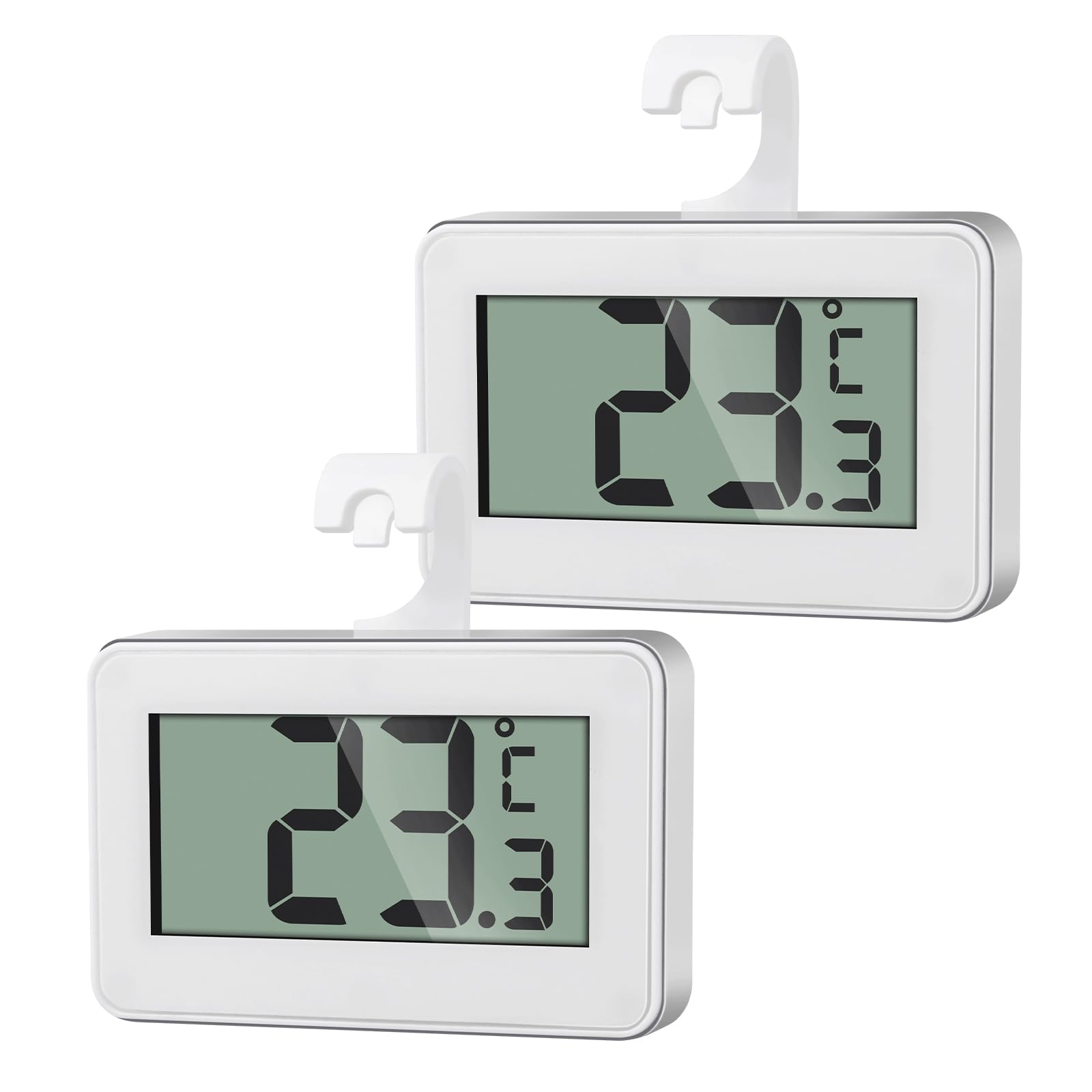 AiQInu 2 Thermomètre Numérique Mini, Thermometre Congélateur, Thermometre Frigo Digital