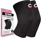 Crucial Compression Rodillera (1 par) – Las mejores rodilleras para el dolor de rodilla para hombres y mujeres – Rodillera antideslizante para correr, levantamiento de pesas, baloncesto, gimnasio,