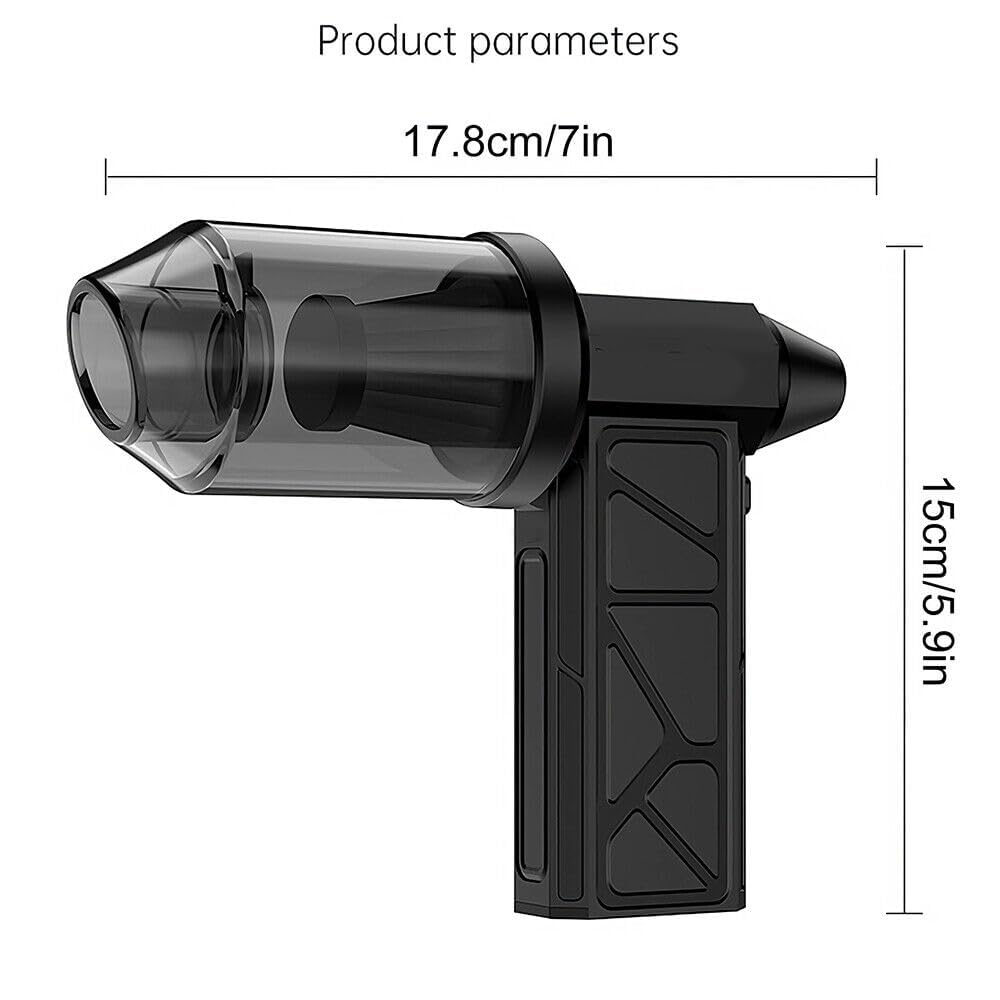 FEXMY Upgraded Turbo AIR Blower & Vacuum 2in1 Machine, Best Car Cleaning kit, Handheld 3rd Gen Brushless Motor 130000 RPM, 2 Speed, 3000mAh Rechargable, Multi Usage for Car,Home (A1) - Image 2 thumbnail