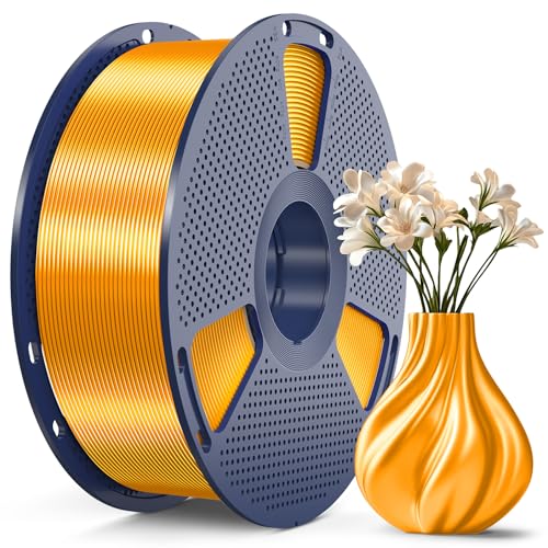 SUNLU PLA+ Silk Filament Glänzendes Metallisches Seiden-3D-Filament 1 75mm Hochfestes PLA PLUS 3D Drucker filament 1KG Spule Messing