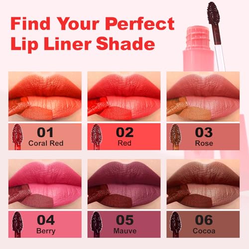 Image of Lip Liner - Lip Stain Peel Off, Long-Lasting Moisturizing Waterproof & Transfer-proof Lip Stain with Matte Finish Stay on All Day,Makeup for Women (Nude)