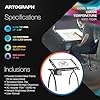 Artograph Futura Light Tracing Table for Artists with Storage and Adjustable, Dimmable Glass Work Top