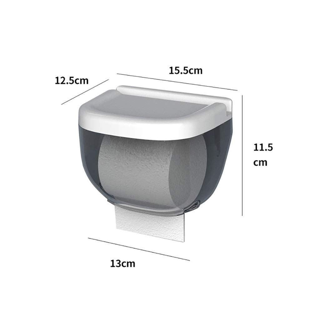 Soporte de Papel higiénico Impermeable, Estante de Almacenamiento for teléfono móvil, Caja dispensadora montada en Pared