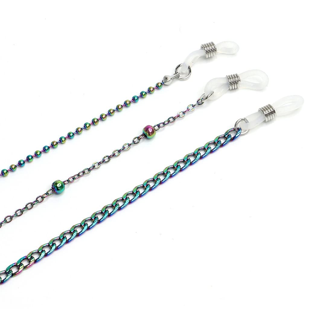 Bunte Brillenkette, Perlenkette, Clip-Perlenkette ist Nicht leicht zu verblassen. Mode-Brillenkette, Anti-Verlust