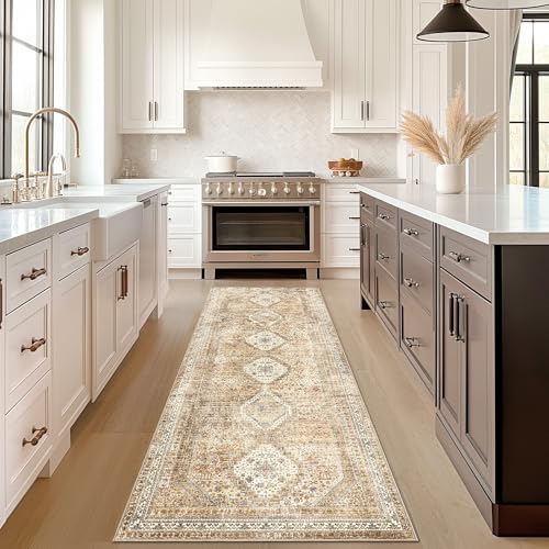 GENIMO 2x5 Non Slip Hallway Runner Rug, Machine Washable, Thin & Low Pile Lightweight for Kitchen, Laundry, Entryway, Bedroom & Living Room
