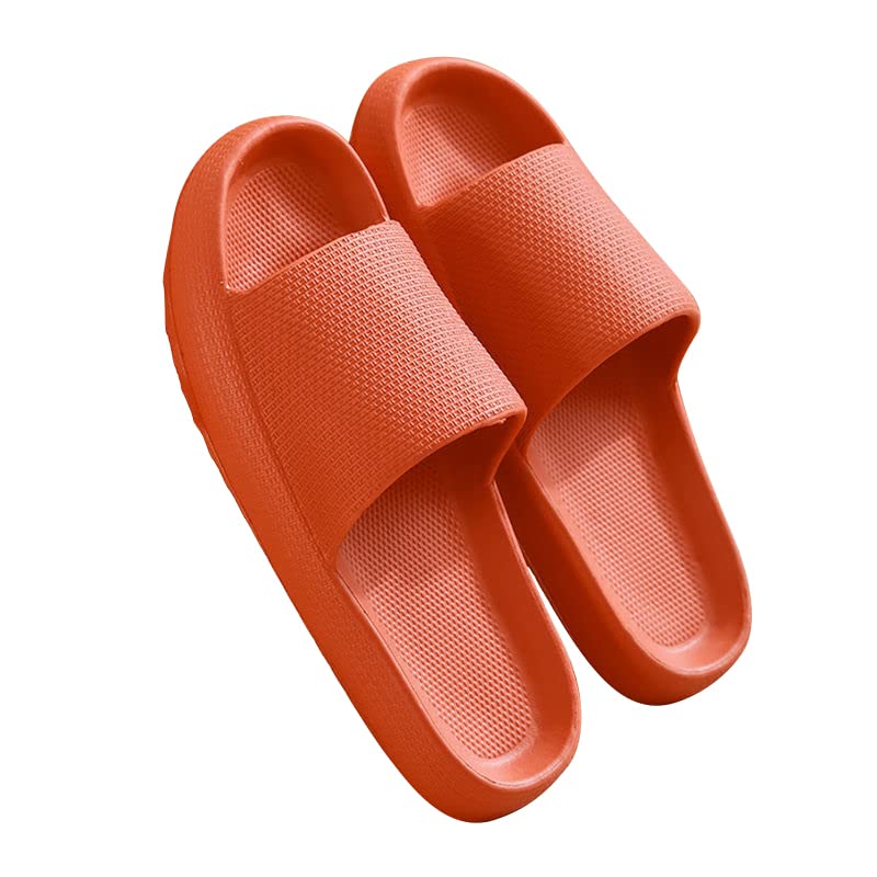 MOONSTON Cloud Slippers for Women-Flat Shower Sandals Pool Beach Indoor Outdoor House Home Bathroom White Slides Slippers for Women and Men