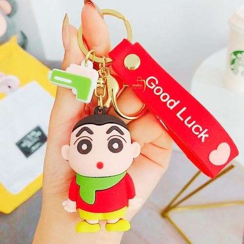 Image of MALKIN Rubber Shinchan Keychain | Keychain | Anime Keychain | Keychain For Girls | Cute Keychains | Keychains For Bike | Shinchan Toy | Shinchan Soft Toy |,Multicolor