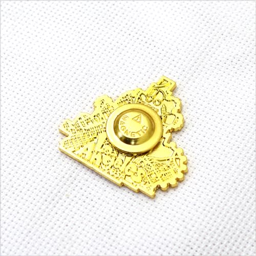 Image of Awesome Pattern Studio Needle Minder Set - Los Angeles Magnetic Needle Minder + 2 Needle Threaders. Enamel Pin for Cross Stitch, Embroidery and Craft