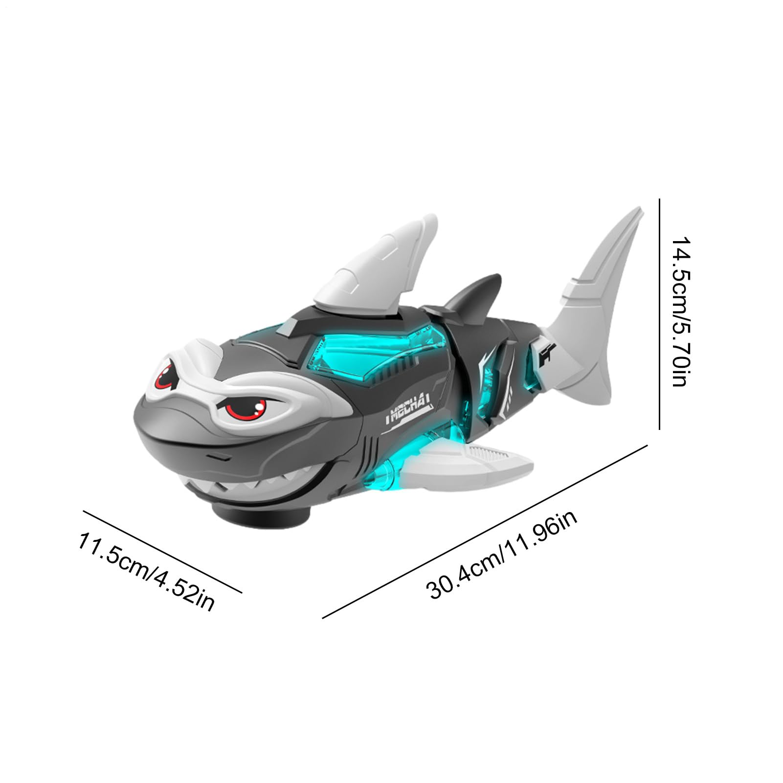 Generisch Rc | Giocattoli Robot Con Luce E Musica,Giocattolo Squalo Galleggiante Robotica - Per Piscina, Compleanno, Pasqua & Bambini
