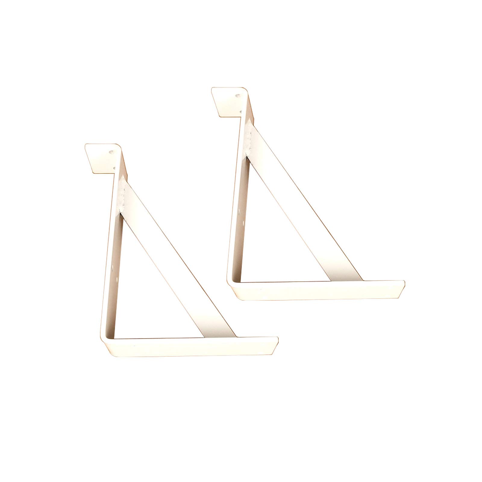 2 Pz Attaccatura a Parete Staffe per Mensole,Ferro Staffe Mensole Scaffali,Con Hardware di Montaggio a Parete per Varie Superfici,Mensola a Triangolo (22cm/8.66in,White)