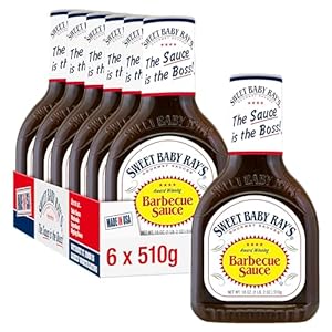 Sweet Baby Rays Original BBQ Sauce, Pack of 6 x18oz bottles, Sweet and Tangy Barbeque sauce, Perfect for Burgers, Ribs and Chicken – 510g Bottle
