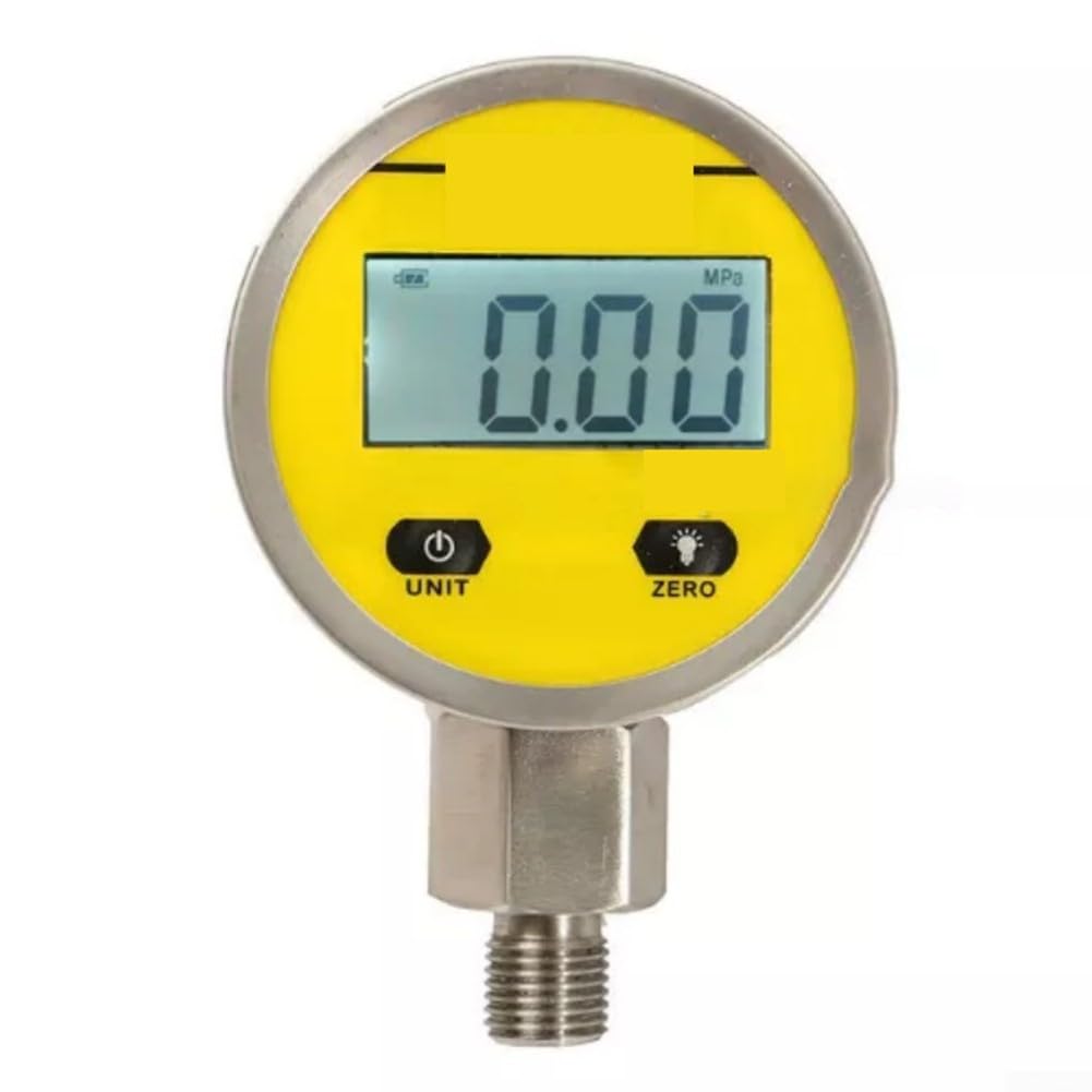 ZYWUOY Digitales Manometer, Edelstahl, Intelligente Digitalanzeige, Vakuum, Hydraulik-Manometer, Tester