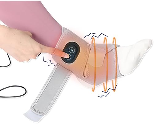 WOOLALA Masajeador de tobillo con almohadilla térmica para pies para alivio de tendinitis de Aquiles, masajeador de pies para circulación y alivio