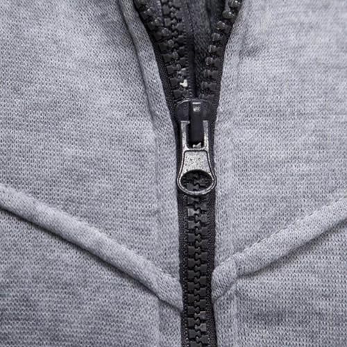Zip Up Hoodie Men Double Zipper Cool Mens Training Hiking Sweatshirts Fashion Stand Collar Casual Jacket Lightweight4