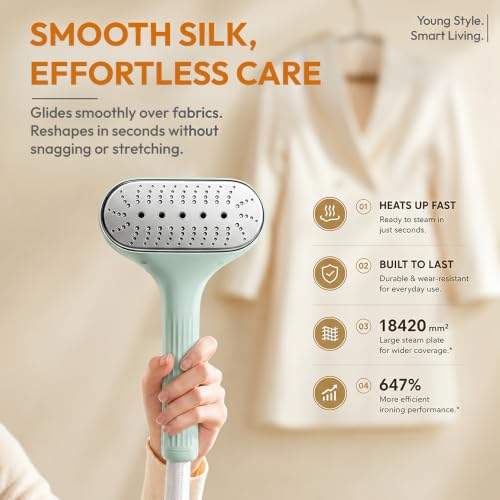 Image of Toree Standing Garment Steamer for clothes -2000 Watts power, 1.8LTR water tank, 3 steam settings, up to 40 g /min steam output, Adjustable Iron board & Pole -Blue