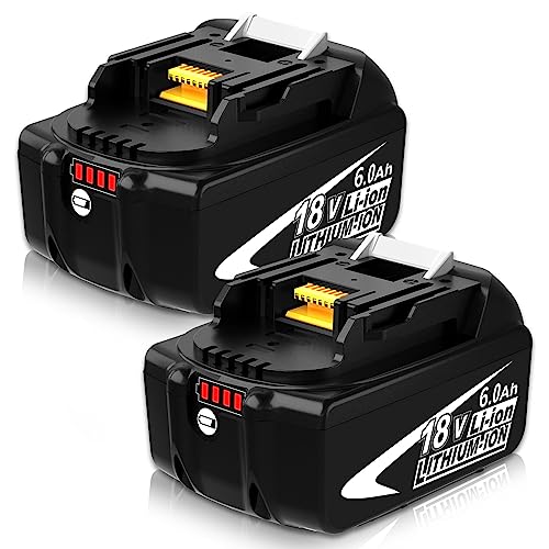 2-Pack 6.0Ah Makita 18V Battery Replacement Kit With Fast Dual-Port Charger – Perfect For BL1850, BL1830 & More