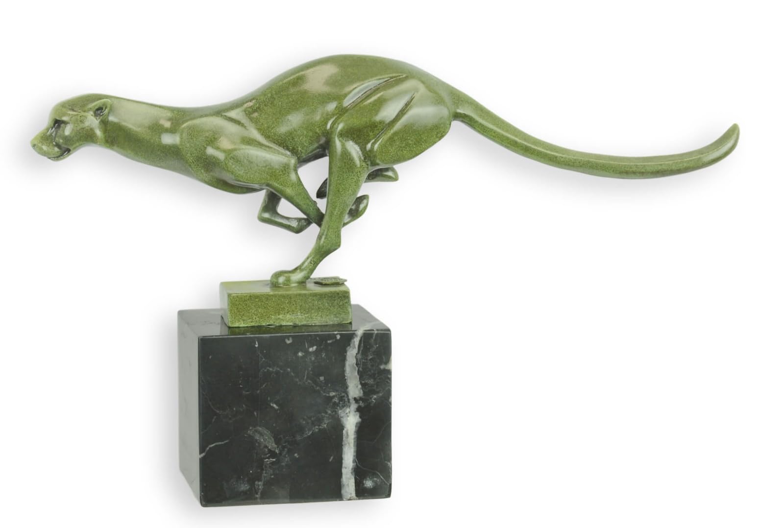 aubaho Bronze Sculpture Running Panther Replica Retro Design Decoration