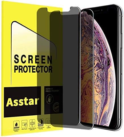 Asstar Privacy Screen Protector Compatible with iPhone 11 Pro Max / 11 Max / Xs Max 6.5 Inch, Tempered Glass Black Film (2 Pack)
