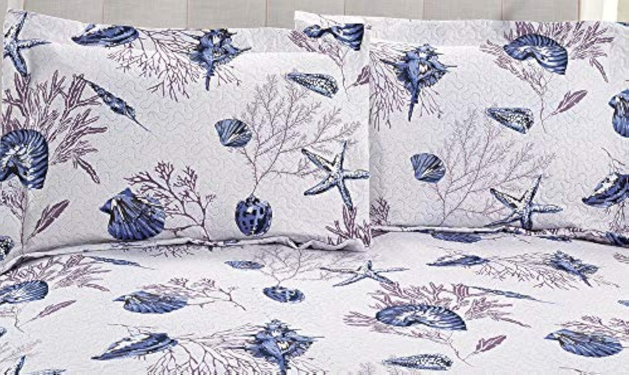 Ocean Starfish Quilts Set, 3 Piece Twin Size