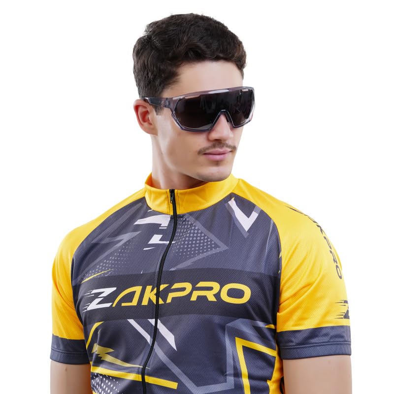 ZAKPRO Z-Series Sports Sunglasses - VOLTRIX | TR90 Ultralight Frame | Spherical Lens | Smoke Silver Mirror | UV400 Protection | Men & Women 4
