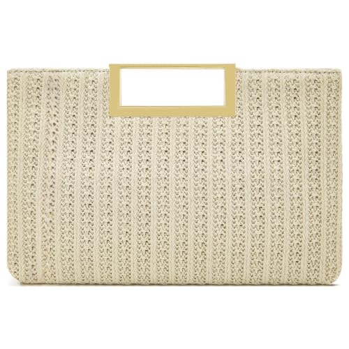 Sac à main en paille beige p0ur cocktail et grand bal d'été élégant