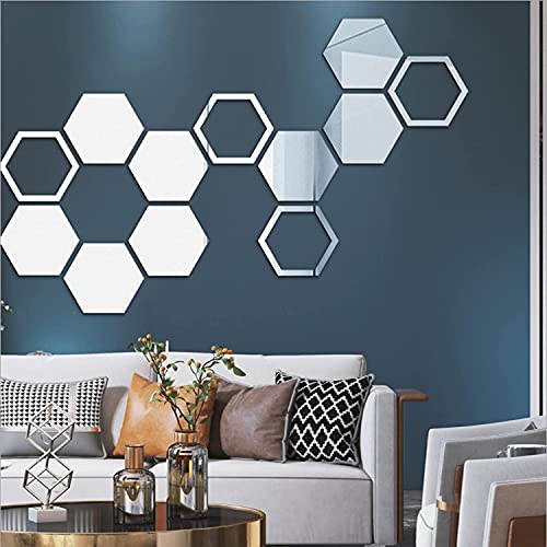 Mirror Wall Stickers, 12 Pcs