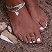 ADRAMATA Toe Rings for Women Gold Trendy 14K Gold Filled Toe Ring Set Thin Band Beach Foot Jewelry for Summer Open Adjustable Toe Ring 1mm 2mm 3mm