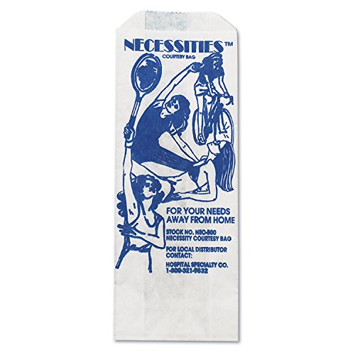 Hospital Specialty Co. NEC500 Necessities Feminine Hygiene Conven Disposal Bag, 3x2x8, White, 500/CS