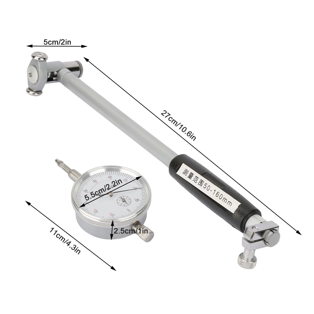 Protection for bridge, inner diameter, indicator, diameter inside, size 50-160mm, meter, cylinder, tables, counters (50-160mm