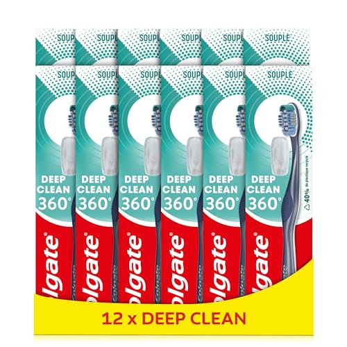 Colgate 360 Deep Clean brosse à dents souple pour protéger les gencives sensibles