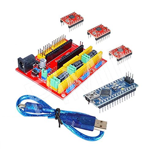 PiMill CNC Engraving machine Shield V4 A4988 Drive Board + USB Nano V3.0 for Arduino