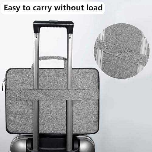 Image of Hseok Laptop Shoulder Bag 13 13.3 14 Inch Case Compatible with MacBook Pro /Neo 14 inch M5 /M4 /M3 /M2 /M1,Mac Air /pro /Neo 13 inch and Most 13 13.3 14 Notebooks,Spill-Resistant Briefcase,Dark Gray & Black