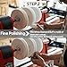 BMWOOD Woodworking Lathe Buffing System MT2 Mandrel,3-Step Buffing Wheel Kits 8 inch with 3pcs Polishing Cutting Compounds.