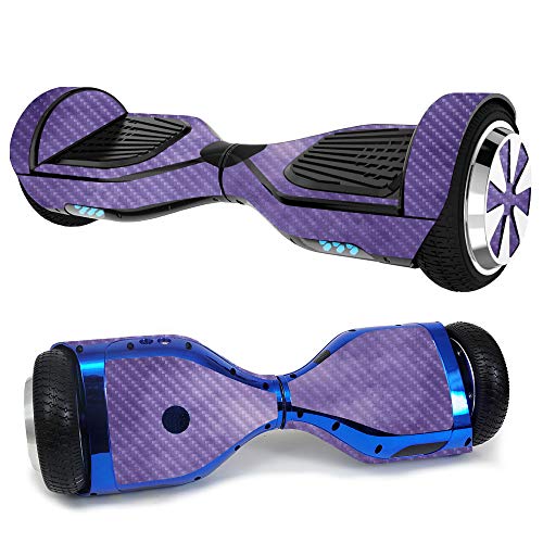 MightySkins Carbon Fiber Skin for Ultra Hoverboard - Purple Airbrush | Protective, Durable Textured Carbon Fiber Finish | Easy to Apply, Remove, and Change Styles | Made in The USA